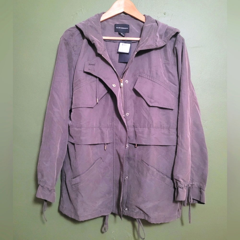 Club Monaco Dayna Parka Jacket in Olive | Size Small | New with Tags